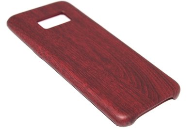 Houten hoesje rood Samsung Galaxy S8