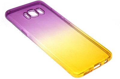 Siliconen hoesje paars/geel Samsung Galaxy S8