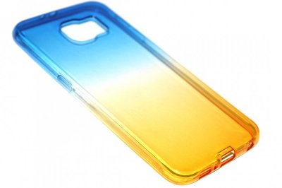 Siliconen hoesje blauw/geel Samsung Galaxy S6