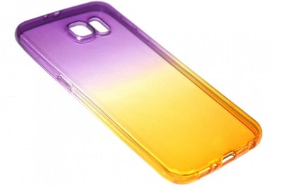 Siliconen hoesje paars/geel Samsung Galaxy S6