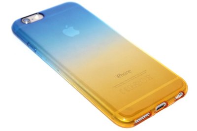 Siliconen hoesje geelblauw iPhone 6 / 6S