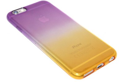 Siliconen hoesje geelpaars iPhone 6 / 6S