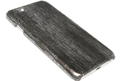 Krokodillen hoesje zilver iPhone 6 / 6S