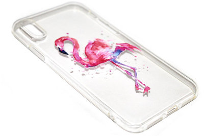Flamingo hoesje siliconen iPhone XS / X