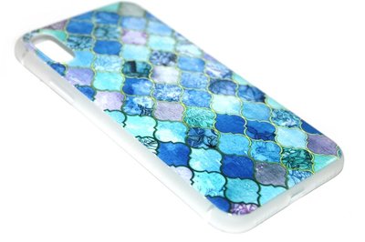 Scrub hoesje blauw iPhone XS / X