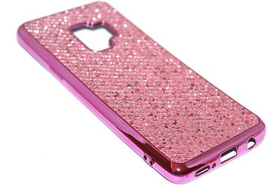 Bling bling hoesje roze Samsung Galaxy S9 Plus