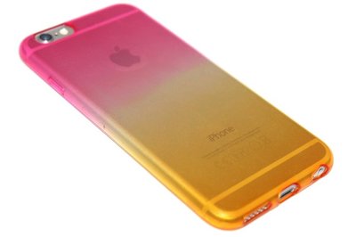 Siliconen hoesje geelroze iPhone 6 (S) Plus