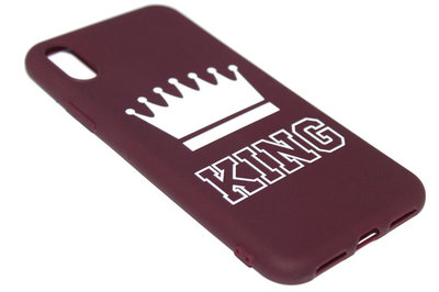 King hoesje siliconen kastanjerood iPhone XS / X