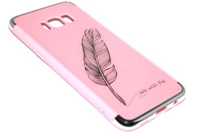 Roze veren hoesje Samsung Galaxy S8