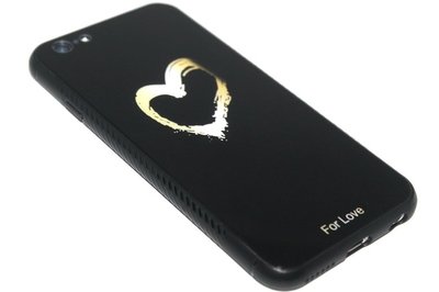 Hartjes hoesje goud deluxe iPhone 6 / 6S