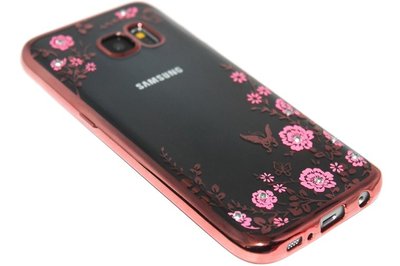 Glimmend bloemen hoesje Samsung Galaxy S7