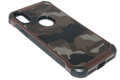 Camouflage hoesje bruin iPhone XS Max
