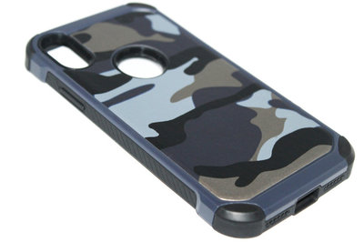 Camouflage hoesje blauw iPhone XS Max