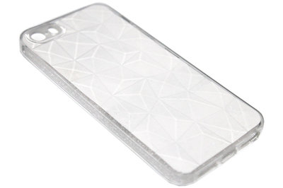 Diamanten vorm hoesje siliconen wit iPhone 5 / 5S / SE
