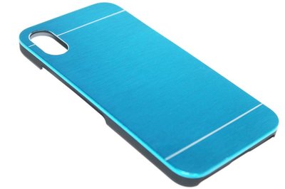 Aluminium hoesje blauw iPhone XS / X