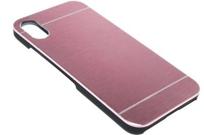 Aluminium hoesje roze iPhone XS / X