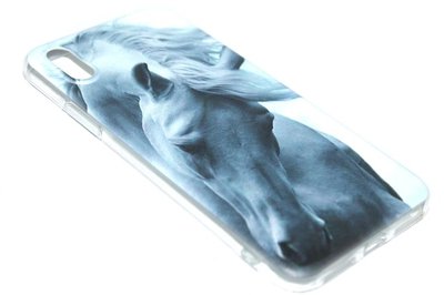 Paarden hoesje siliconen iPhone XS Max