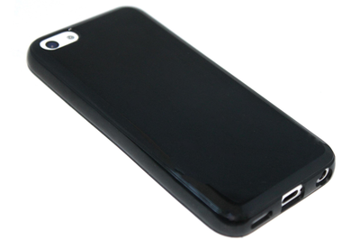Siliconen hoesje zwart iPhone 5C