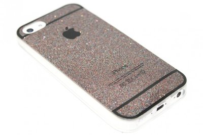 Bling bling hoesje bruin iPhone 5 / 5S / SE