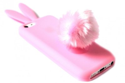 Roze konijn hoesje iPhone 5 / 5S / SE