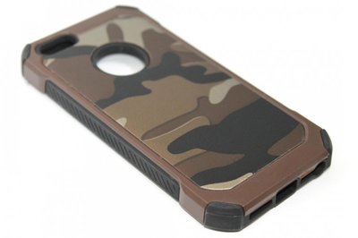Camouflage hoesje kunststof bruin iPhone 5 / 5S / SE