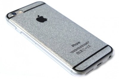 Bling bling hoesje zilver iPhone 6 / 6S