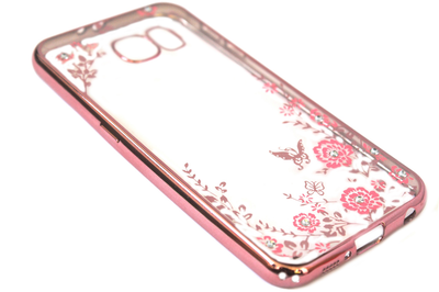 Glimmend bloemen hoesje Samsung Galaxy S6 Edge