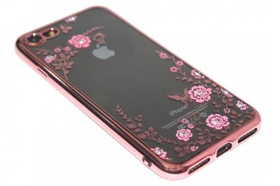 Glimmend bloemen hoesje iPhone SE (2022/ 2020)/ 8/ 7