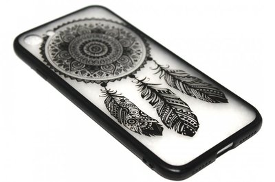 Mandala dromenvanger hoesje zwart iPhone SE (2022/ 2020)/ 8/ 7