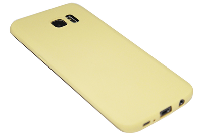 Siliconen hoesje geel Samsung Galaxy S7 Edge