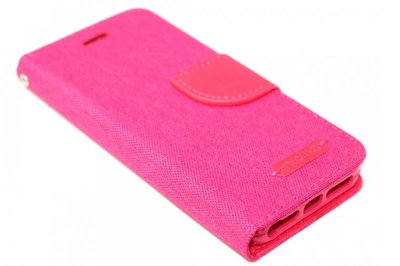 Kunstleren hoesje roze iPhone 5 / 5S / SE