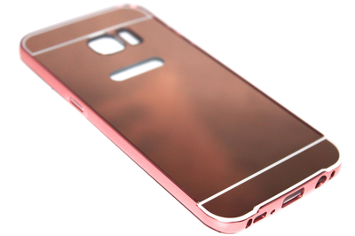 Spiegel hoesje aluminium beige Samsung Galaxy S7 Edge