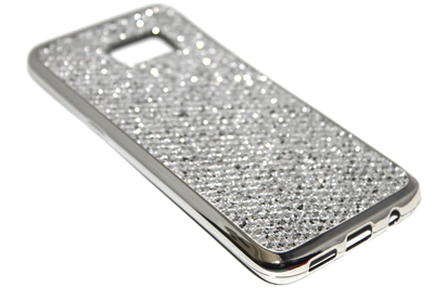 Bling bling hoesje zilver Samsung Galaxy S7 Edge