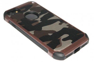 Camouflage hoesje bruin kunststof iPhone 8 Plus / 7 Plus