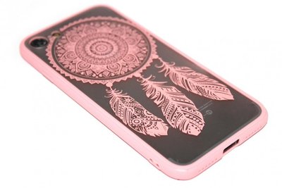 Mandala dromenvanger hoesje roze iPhone SE (2022/ 2020)/ 8/ 7
