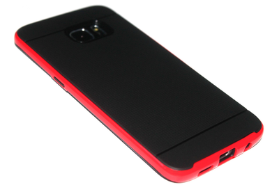 Rubber hoesje rood Samsung Galaxy S7 Edge