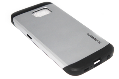 Rubber hoesje zilver Samsung Galaxy S6 Edge