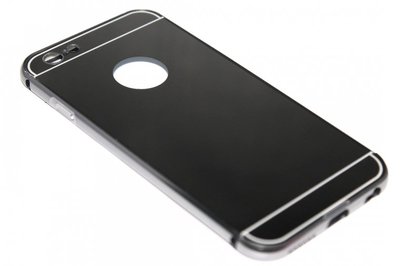 Spiegel hoesje aluminium zwart iPhone 6 (S) Plus
