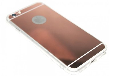 Spiegel hoesje beige siliconen iPhone 6 (S) Plus