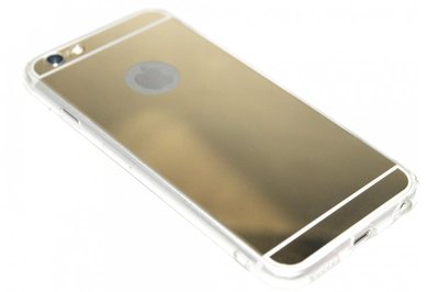 Spiegel hoesje goud siliconen iPhone 6 (S) Plus