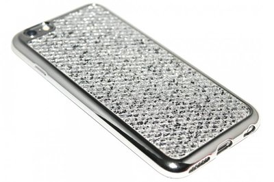Bling bling hoesje zilver iPhone 6 (S) Plus