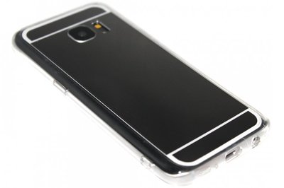 Spiegel hoesje zwart siliconen Samsung Galaxy S7
