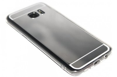Spiegel hoesje zilver siliconen Samsung Galaxy S7 Edge