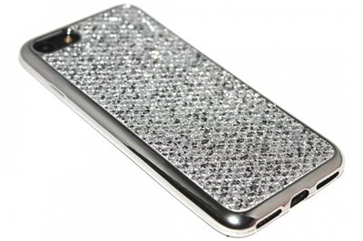 Bling bling hoesje zilver iPhone 8 Plus / 7 Plus