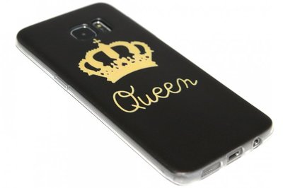 Goud Queen hoesje Samsung Galaxy S7 Edge