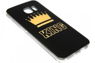 Goud King hoesje Samsung Galaxy S6 Edge