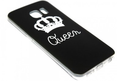 Zilver Queen hoesje Samsung Galaxy S6 Edge