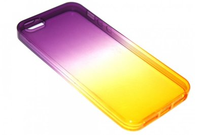 Siliconen hoesje geel/paars iPhone 5 / 5S / SE