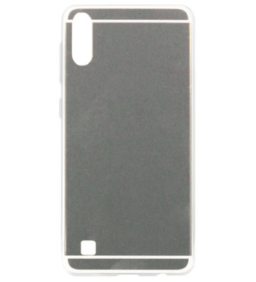 ADEL Siliconen Back Cover Softcase Hoesje voor Samsung Galaxy A10/ M10 - Spiegel Zilver