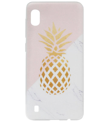 ADEL Siliconen Back Cover Softcase Hoesje voor Samsung Galaxy A10/ M10 - Ananas